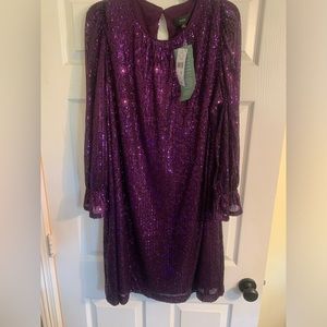 Purple sequin evening dress, size 16